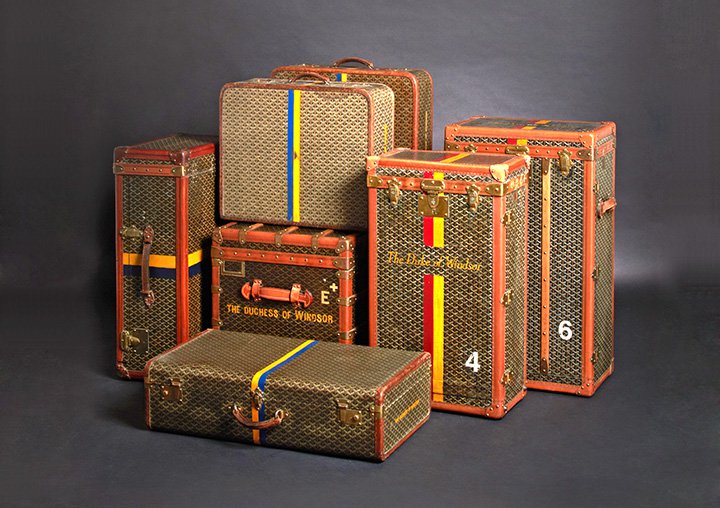 goyard luggage trunk